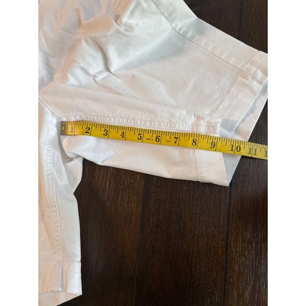 Loft Outlet Monroe Bermuda Curvy Shorts White Size 4 Womens Casual Summer